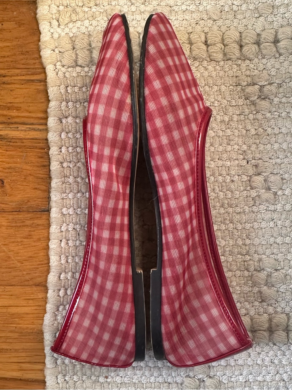Red Gingham Ballet Flats - Women - Picture 5 of 5